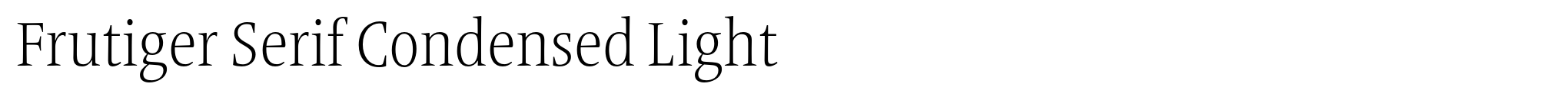Frutiger Serif Condensed Light image